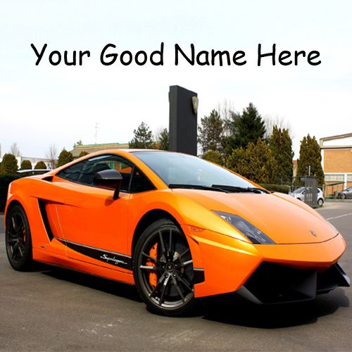 Latest cool sports look car with your name writing whatsapp dp download